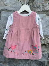 Load image into Gallery viewer, Pink cord dress&amp;vest   3-6m (62-68cm)
