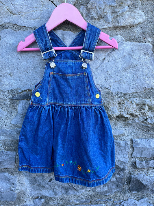 90s denim pinafore  12-18m (80-86cm)