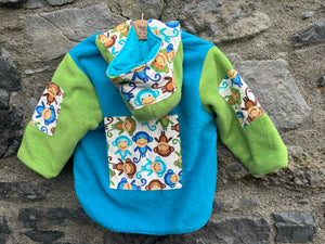 Blue&green monkey jacket   6-9m (68-74cm)
