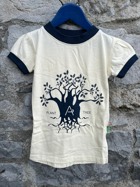 Navy plant a tree Tee  6y (116cm)