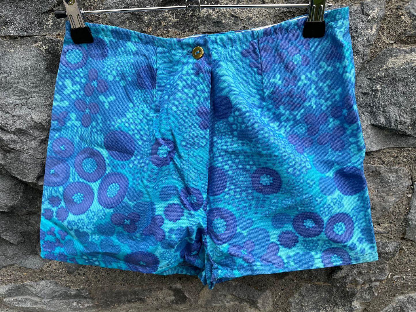 70s floral shorts uk 4