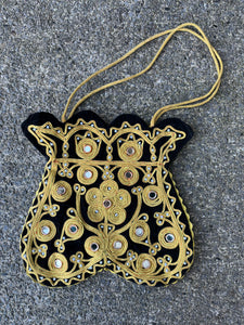 Gold embroidered bag