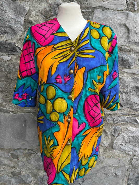 80s fruity shirt uk 10