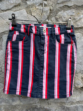 Load image into Gallery viewer, Stripy denim skirt  9y (134cm)
