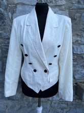 Load image into Gallery viewer, 80s white jacket uk 8-10
