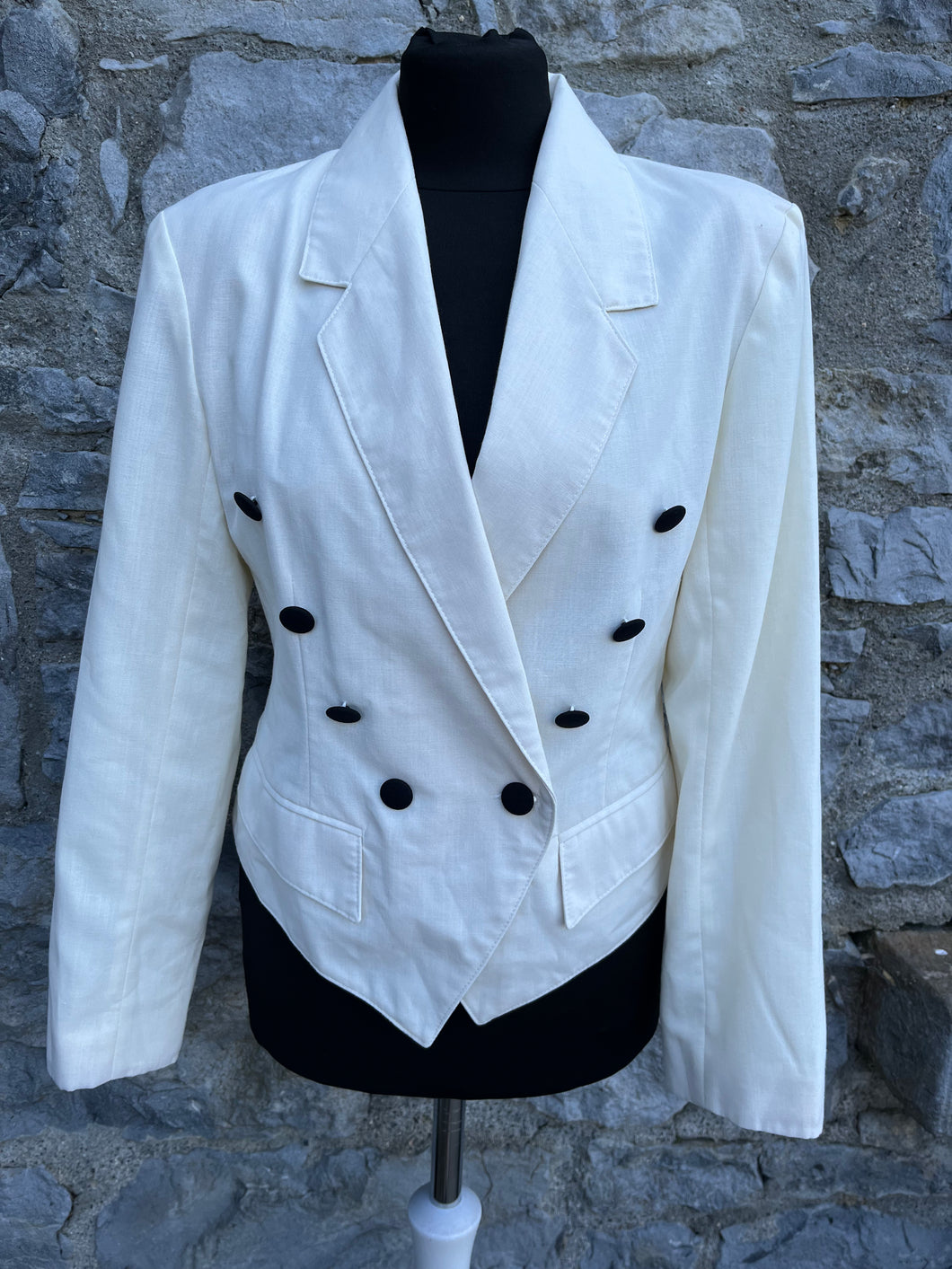 80s white jacket uk 8-10