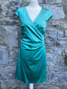 Green shiny dress   uk 10-12