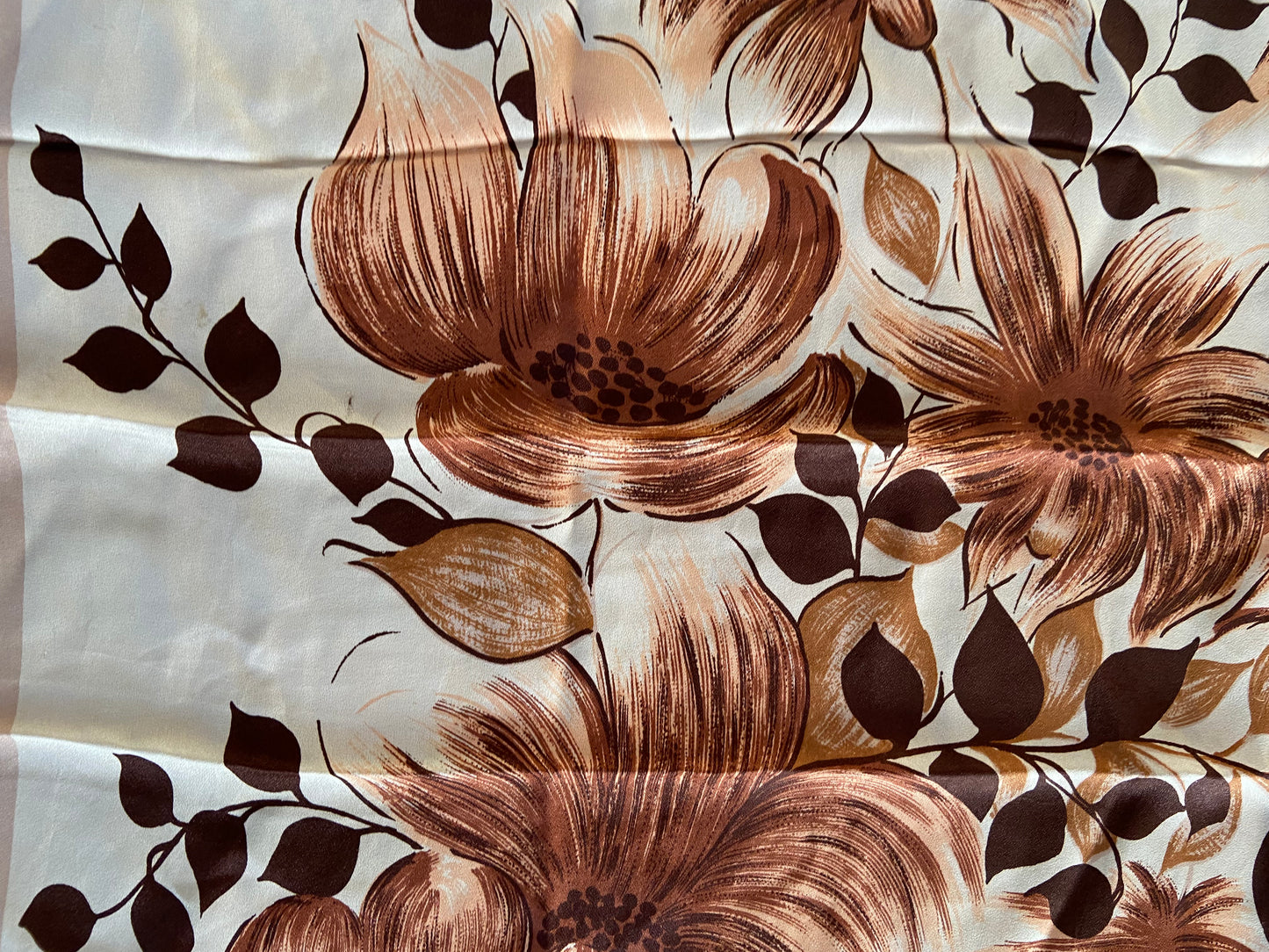 Beige floral scarf