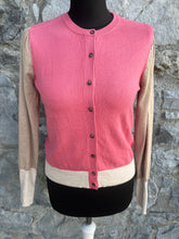 Load image into Gallery viewer, Pink&amp;beige cardigan uk 6-8
