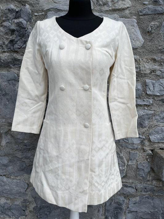 70s white dress uk 6-8