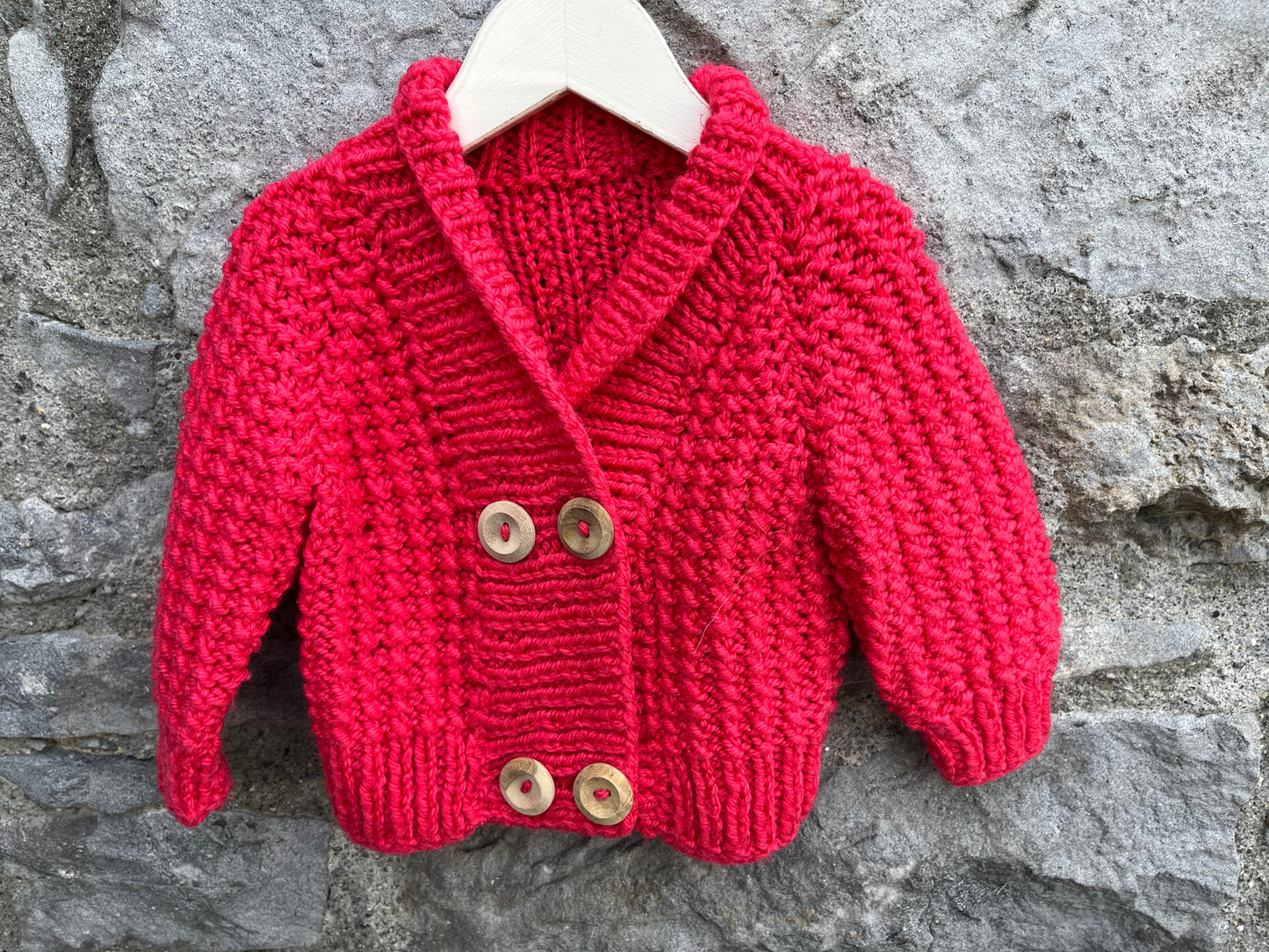 Pink chunky cardigan   3-6m (62-68cm)