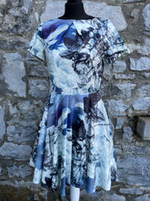 Load image into Gallery viewer, Grey floral dress  uk 10
