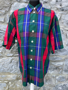 80s Red&green tartan shirt uk 14