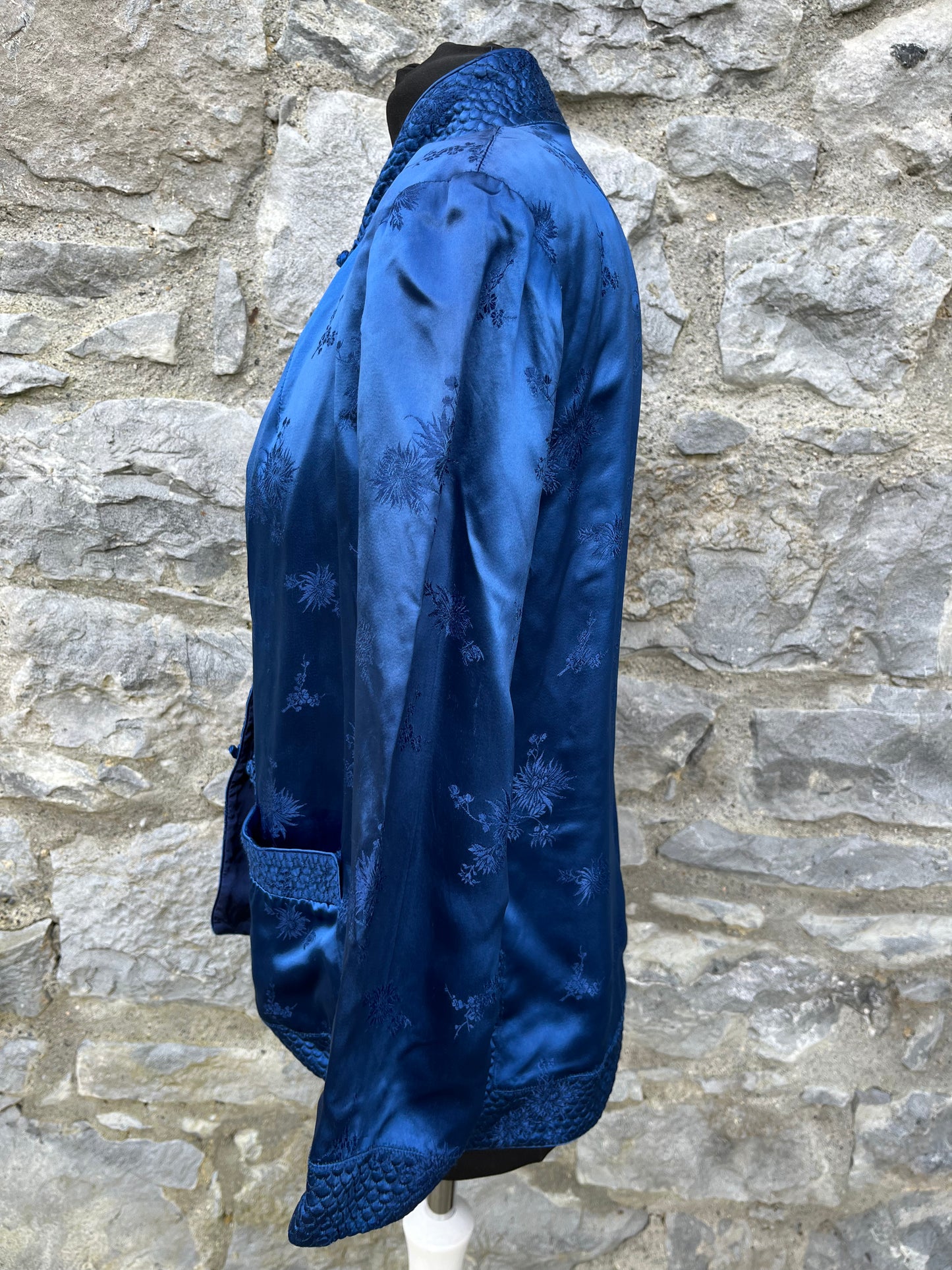 80s blue orient jacket uk 10