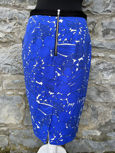 Blue floral skirt uk 10