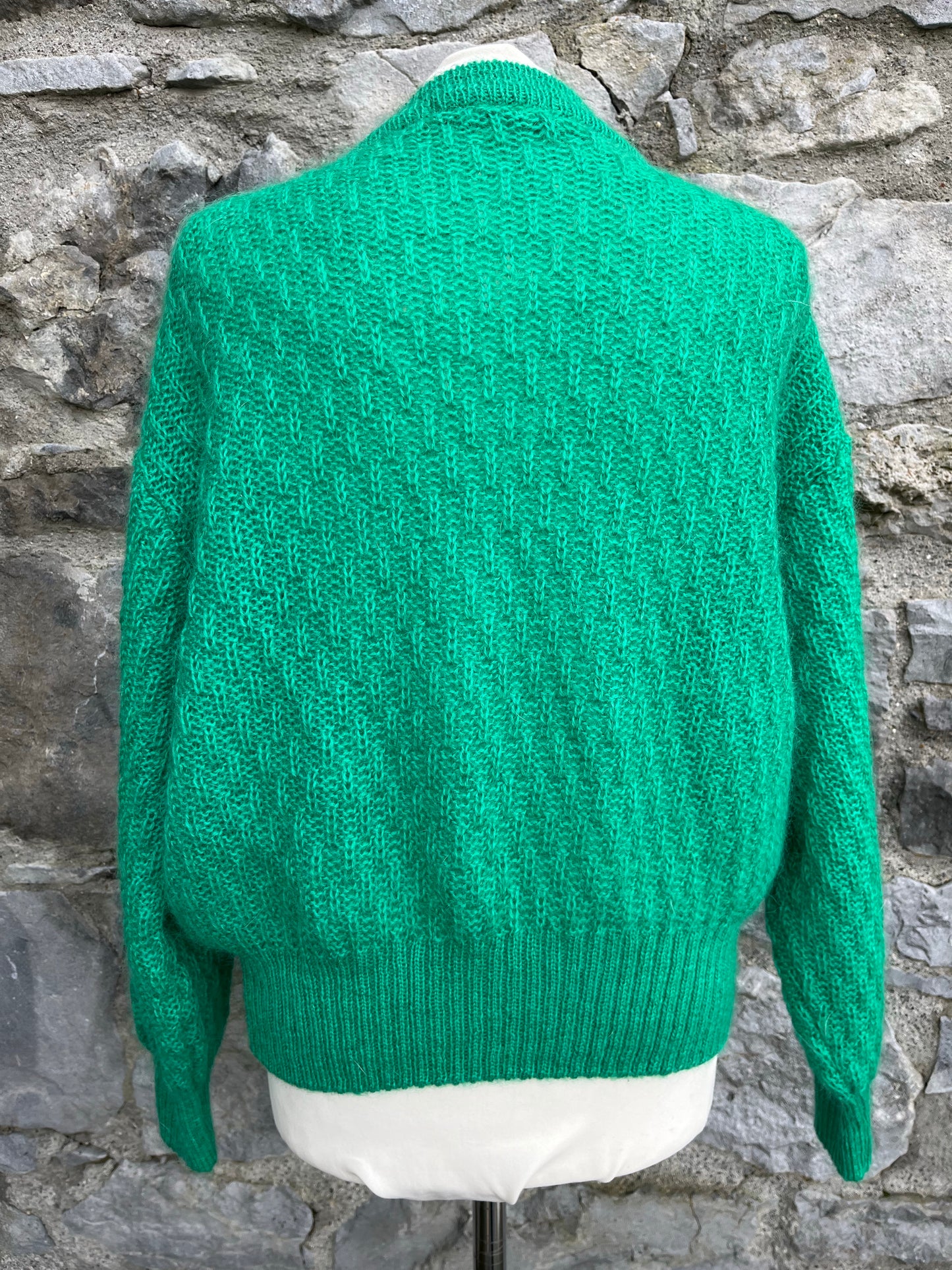 80s green cardigan uk 14-16