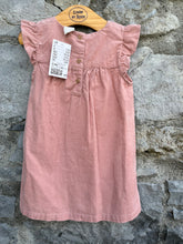 Load image into Gallery viewer, Pink cord pinafore   12-18m (80-86cm)
