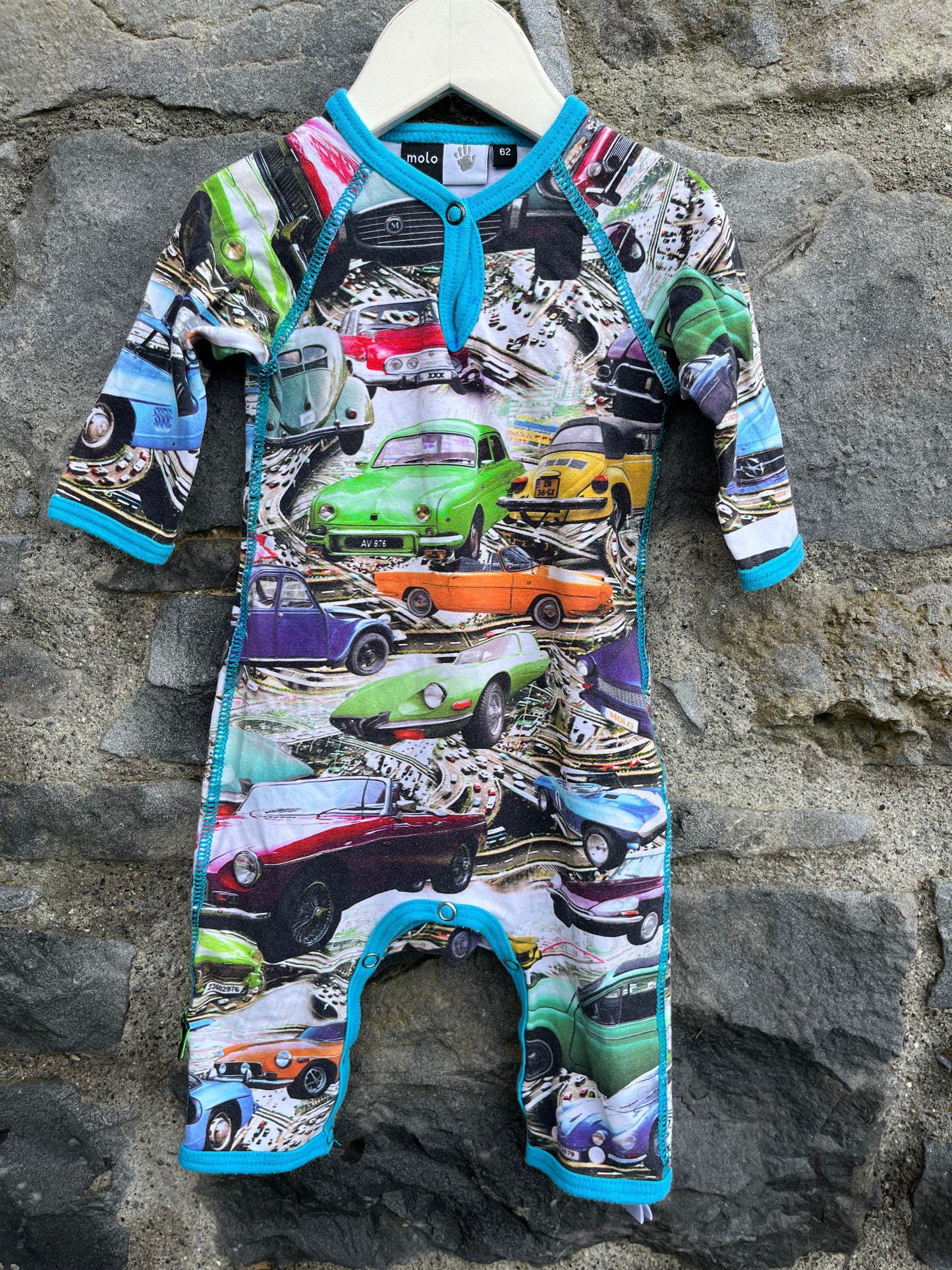 Vintage cars onesie  3m (62cm)