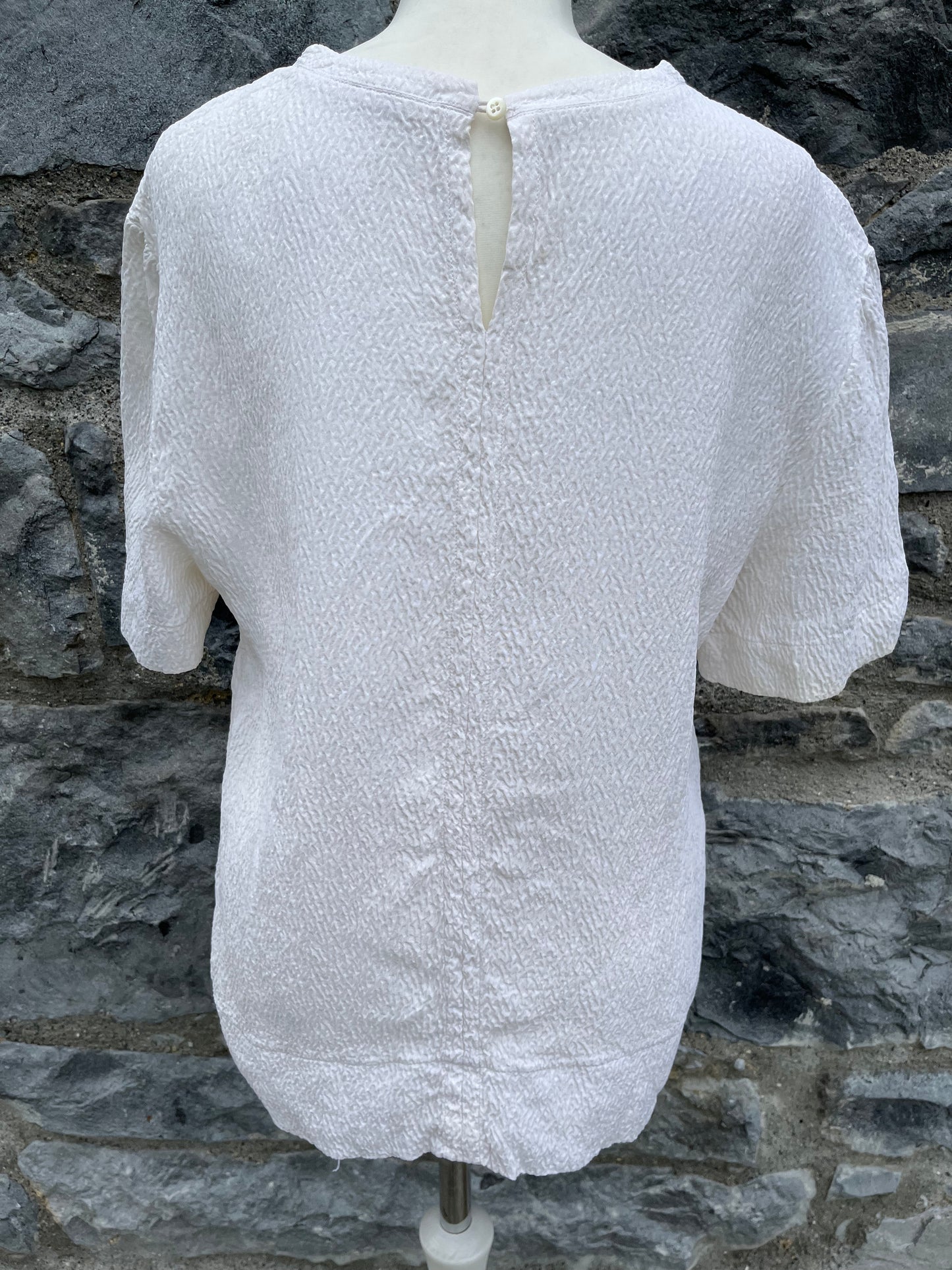 Tissue Textured Silk Tee  uk14