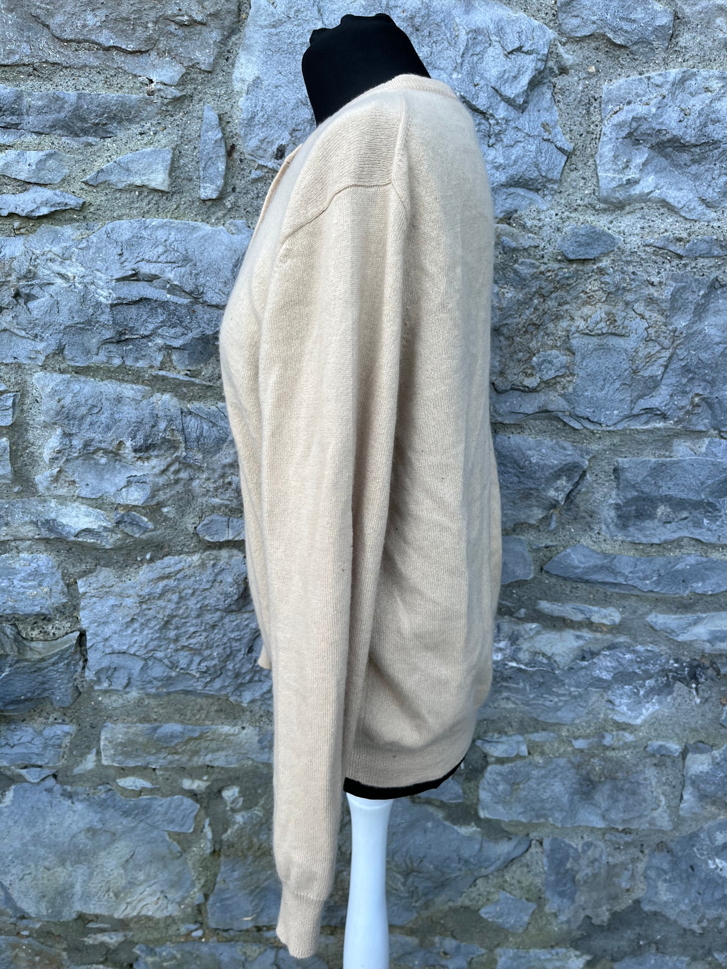 Beige cashmere cardigan uk 12-14