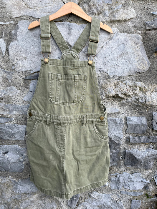 Khaki pinafore  8y (128cm)