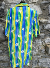 Load image into Gallery viewer, Blue&amp;green stripy long shirt uk 16-18

