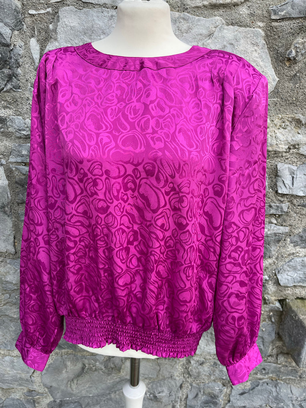 80s pink blouse uk 14-18