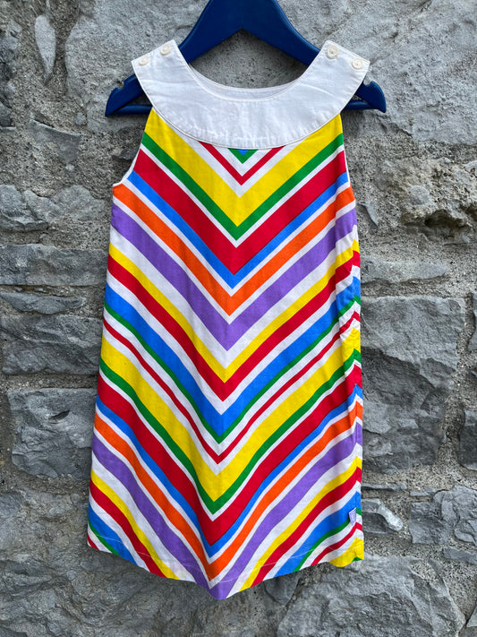 Rainbow chevron dress    4-5y (104-110cm)