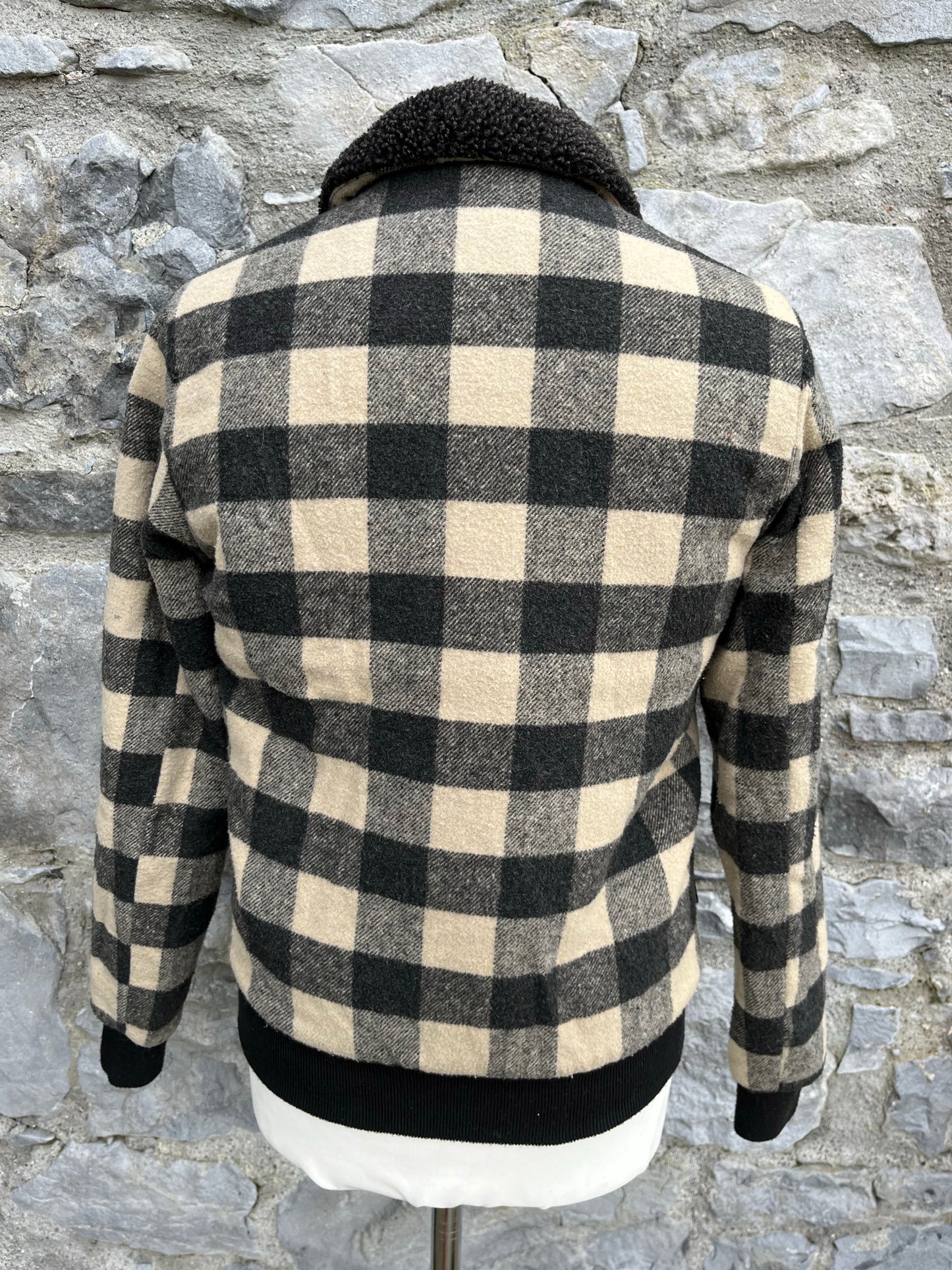 Black&beige check jacket   12-13y (152-158cm)