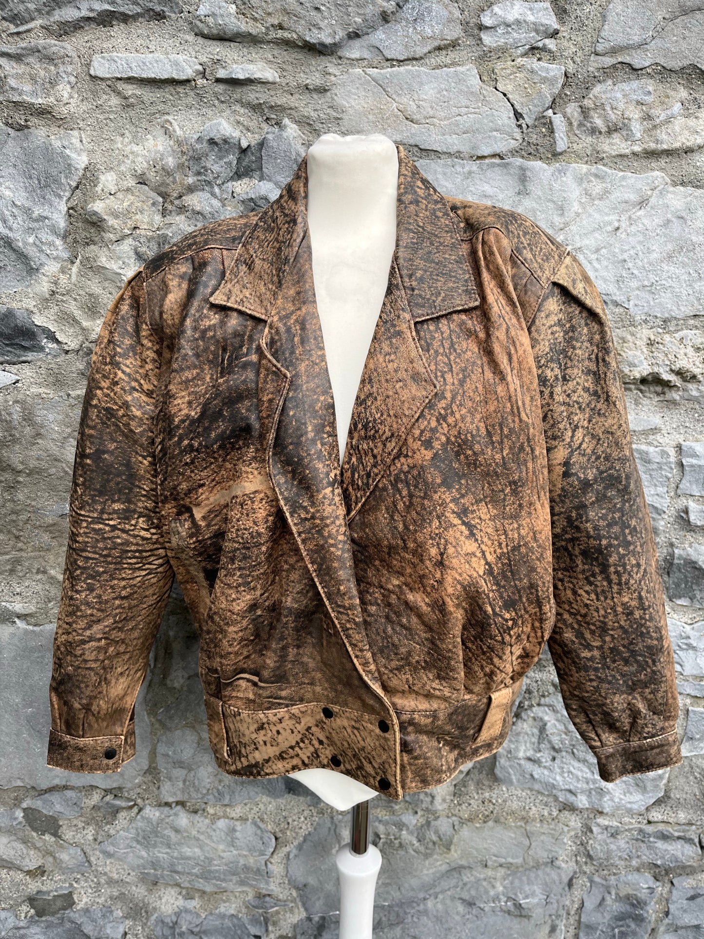 Brown leather jacket Medium