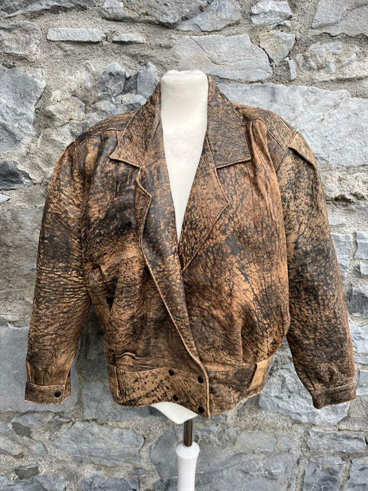 Brown leather jacket Medium