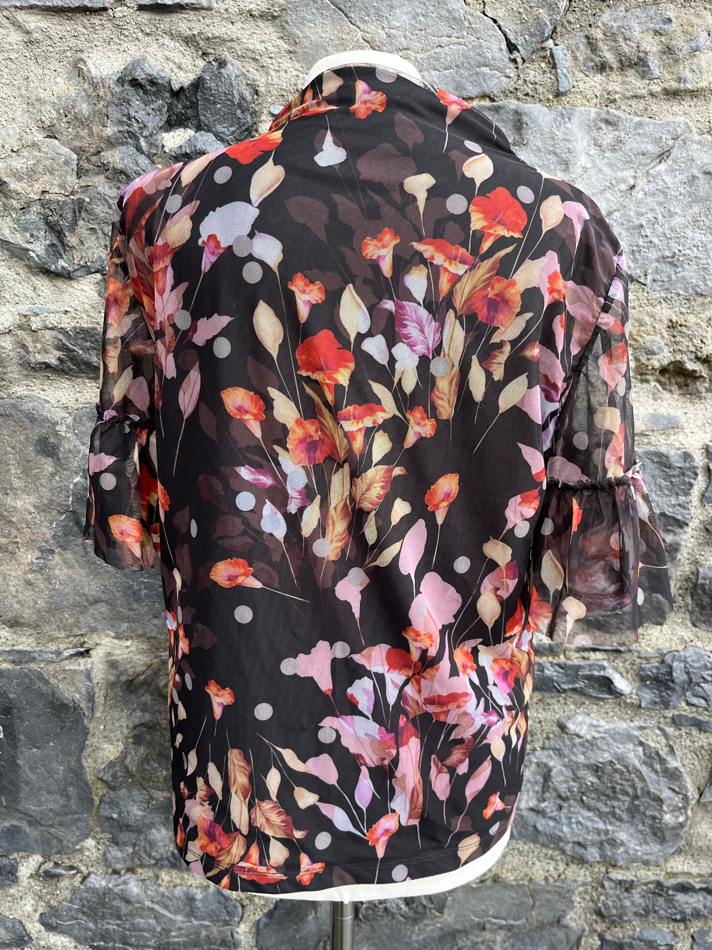 Floral sheer top  uk 12