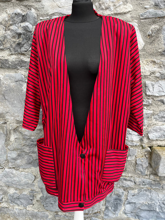 80s red stripy blazer uk 12-14