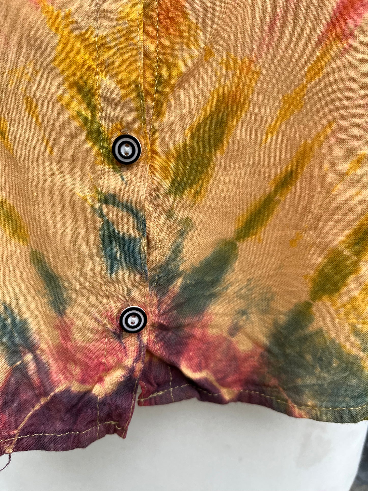 Orange tie dye top uk 10-12