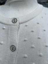 Load image into Gallery viewer, White dotty cardigan  uk 10
