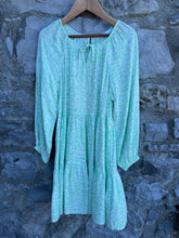 Load image into Gallery viewer, Green floral dress  8-9y (128-134cm)
