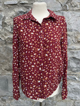 Load image into Gallery viewer, Maroon spotty shirt  uk 8-10
