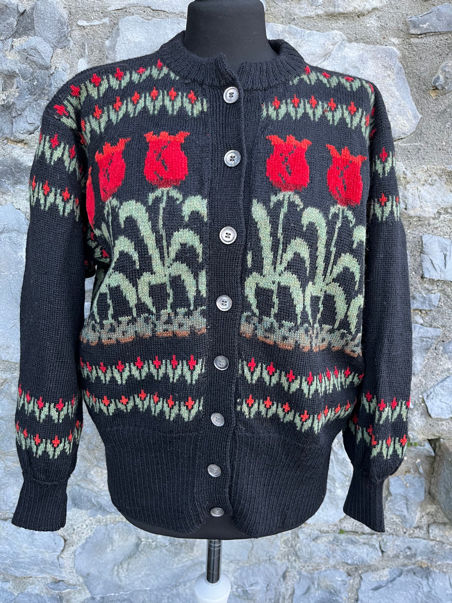 80s floral cardigan uk 8-12