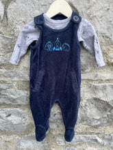 Load image into Gallery viewer, Rocket vest&amp;dungarees   1-2m (56cm)
