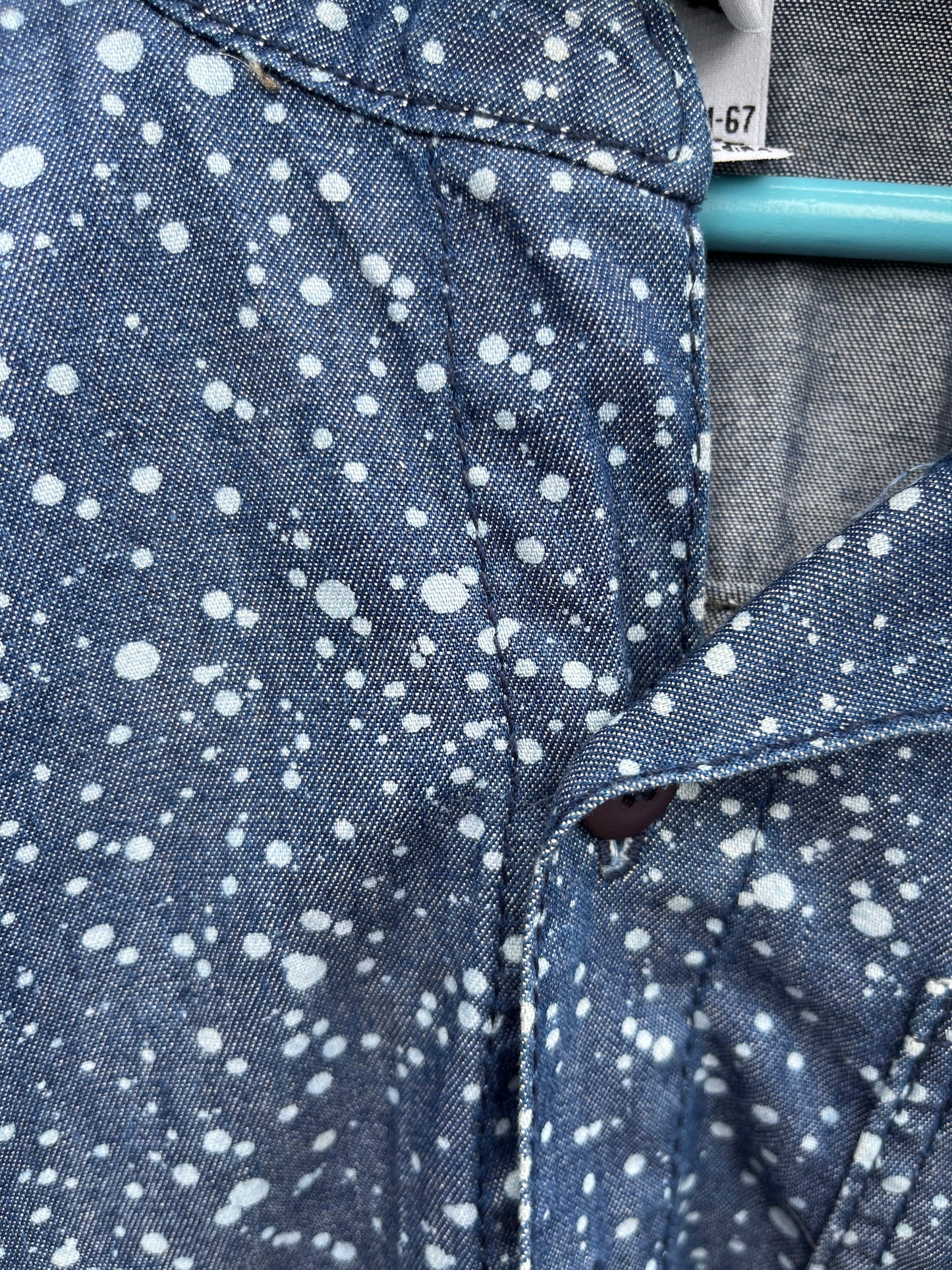 Spotty denim shirt    7-8y (122-128cm)