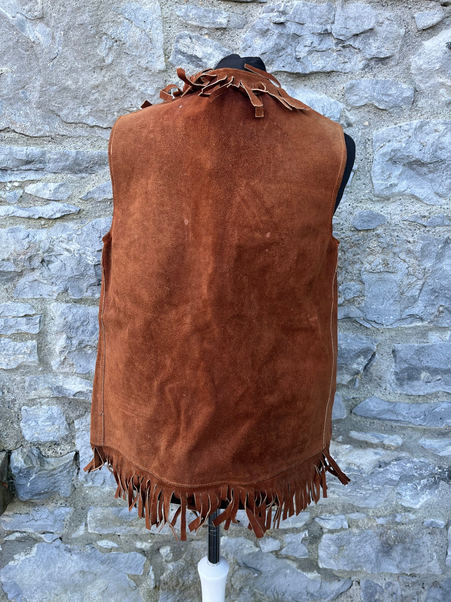 Brown fringe waistcoat uk 10-12