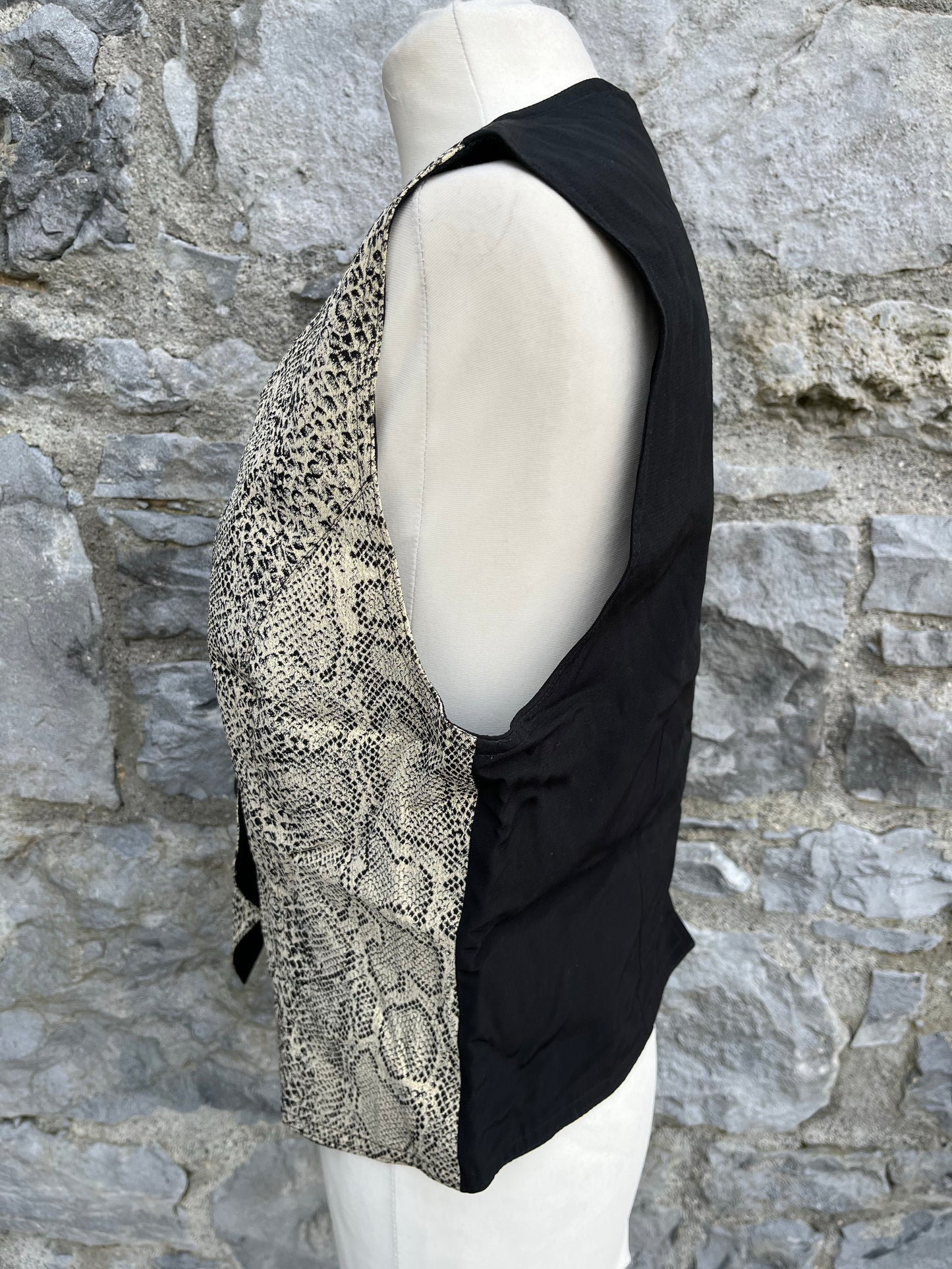 90s gold snakeskin waistcoat uk 10