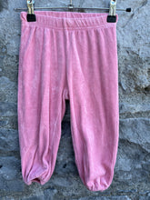 Load image into Gallery viewer, Pink velour pants  12-18m (80-86cm)

