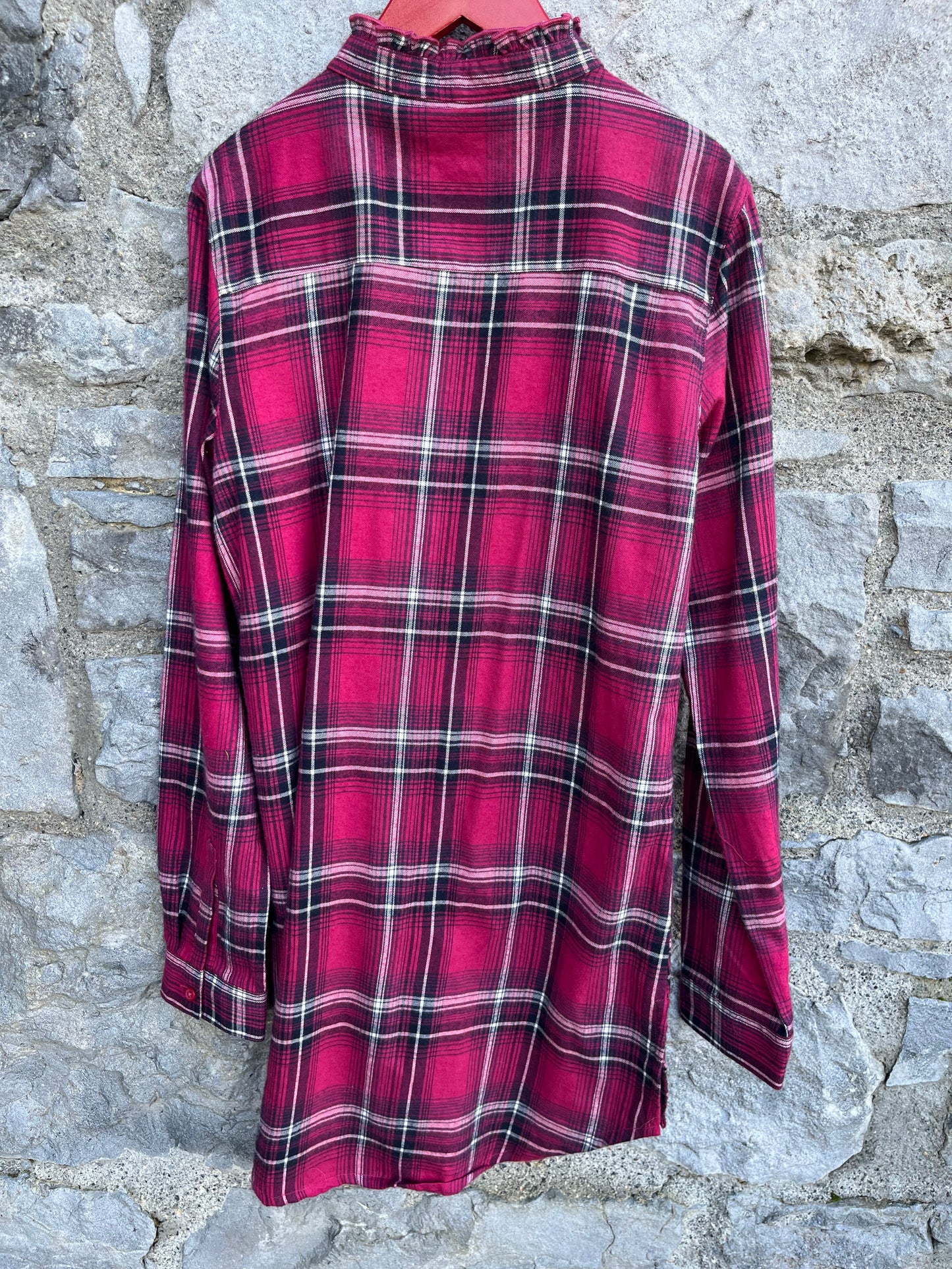 Maroon tartan tunic   11-12y (146-152cm)