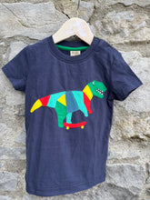 Load image into Gallery viewer, Patchwork T-Rex T-shirt   3-4y (98-104cm)
