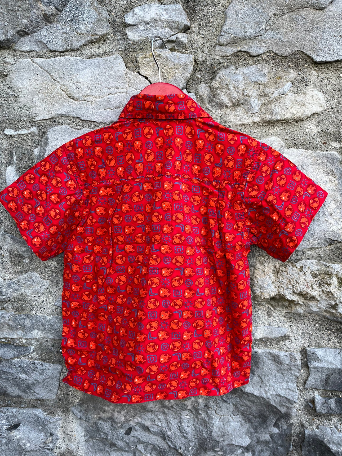 90s red fish shirt   3-4y (98-104cm)