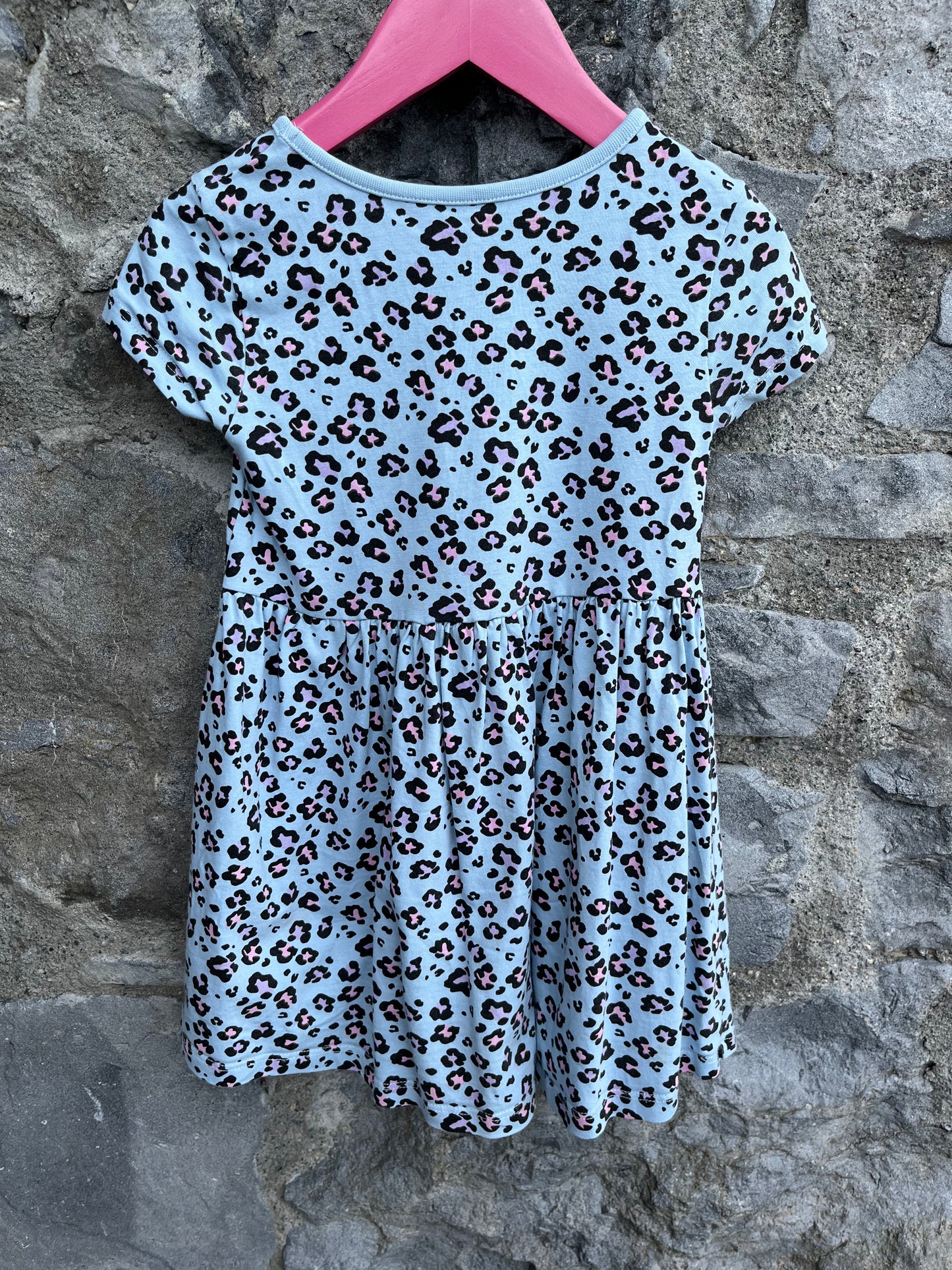 Blue Leopard dress    3-4y (98-104cm)