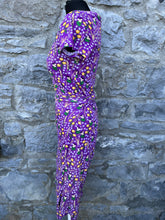 Load image into Gallery viewer, Purple meadow wrap dress uk 6-10
