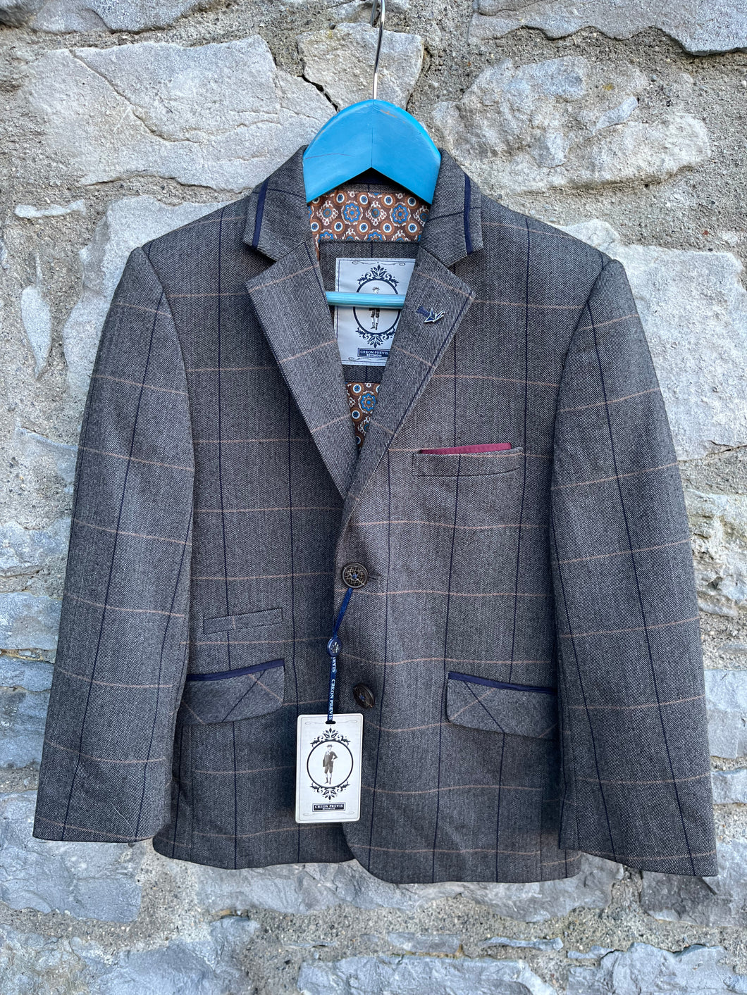 Grey herringbone jacket   6-7y (116-122cm)