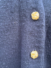 Load image into Gallery viewer, 90s Navy cardigan uk 10-12
